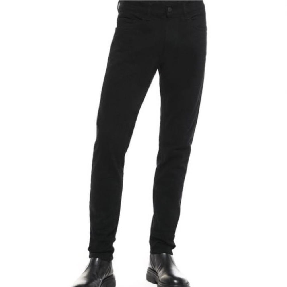 Triumph Over Tragedy Pants Mens 34x30 Black Stretch Slim Taper Button Zip